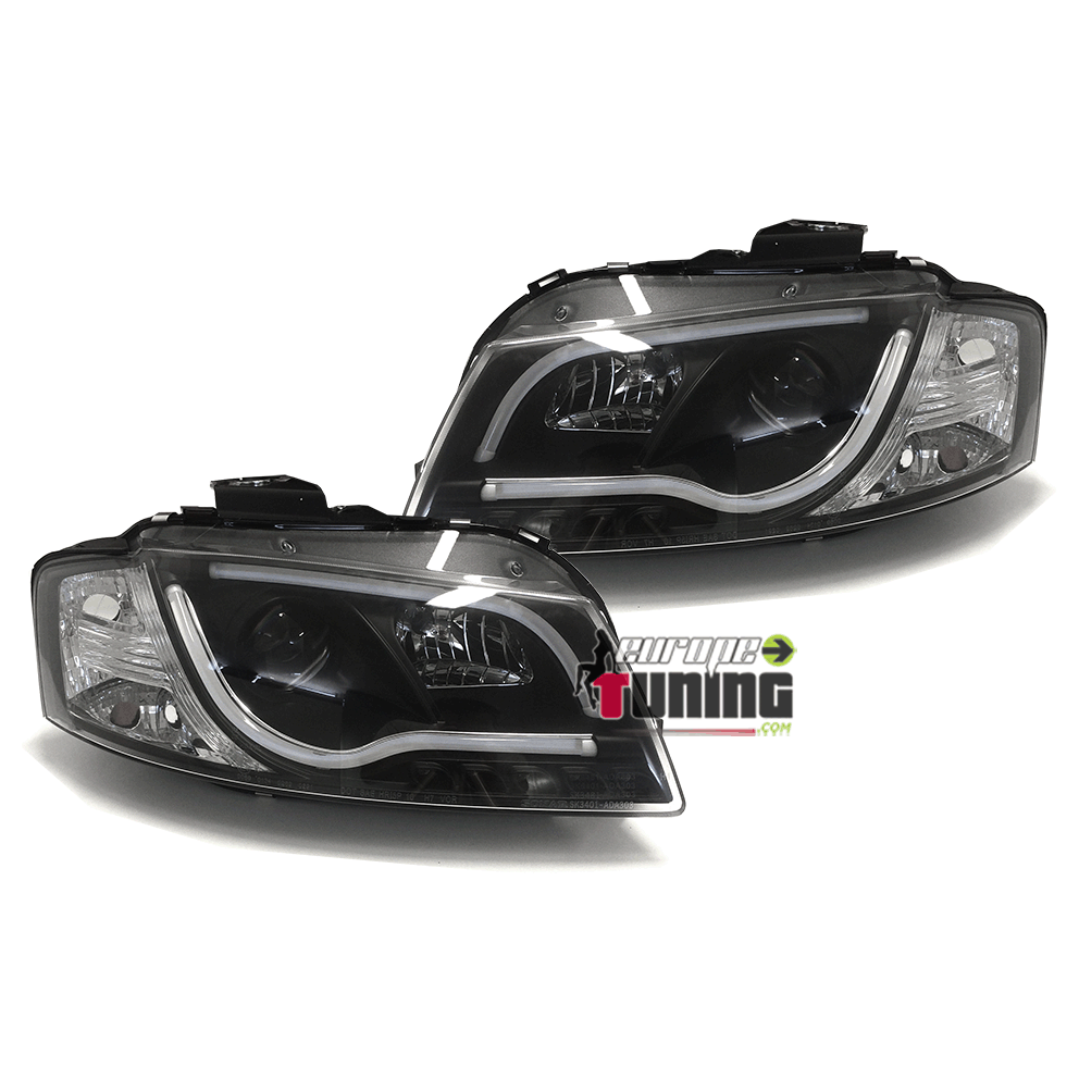 PHARES DE JOUR DIURNES AUDI A3 NOIRS 2003-2008 (03296)