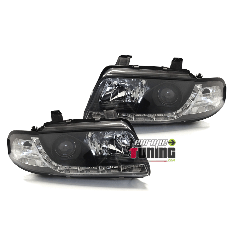 PHARES DIURNES DRL AUDI A4 NOIRS  (00775)