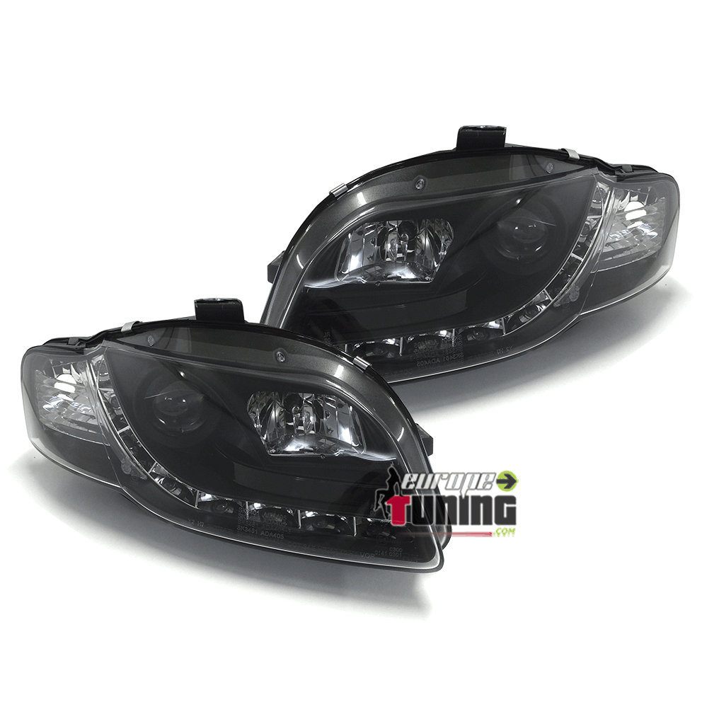 DRL PHARES DIURNES R87 NOIRS AUDI A4 04-07 (00264)