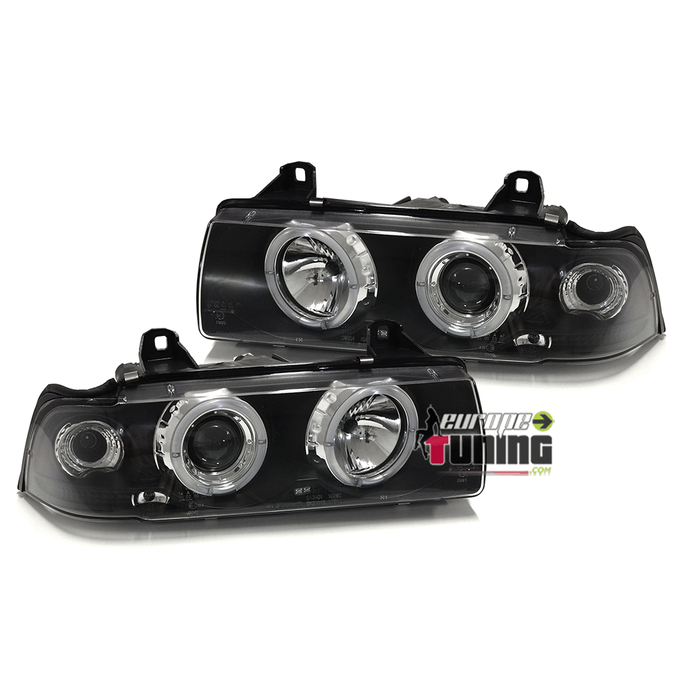 PHARES TUNING ANGEL EYES NOIRS BMW E36 COUPE / CABRIOLET (03300)