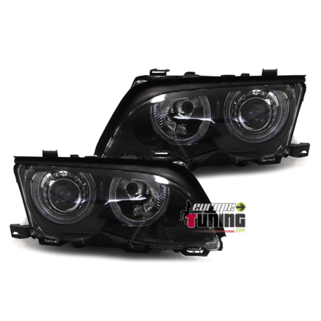 PHARES ANGEL EYES NOIRS BMW E46 BERLINE TOURING 01-05 (00846)