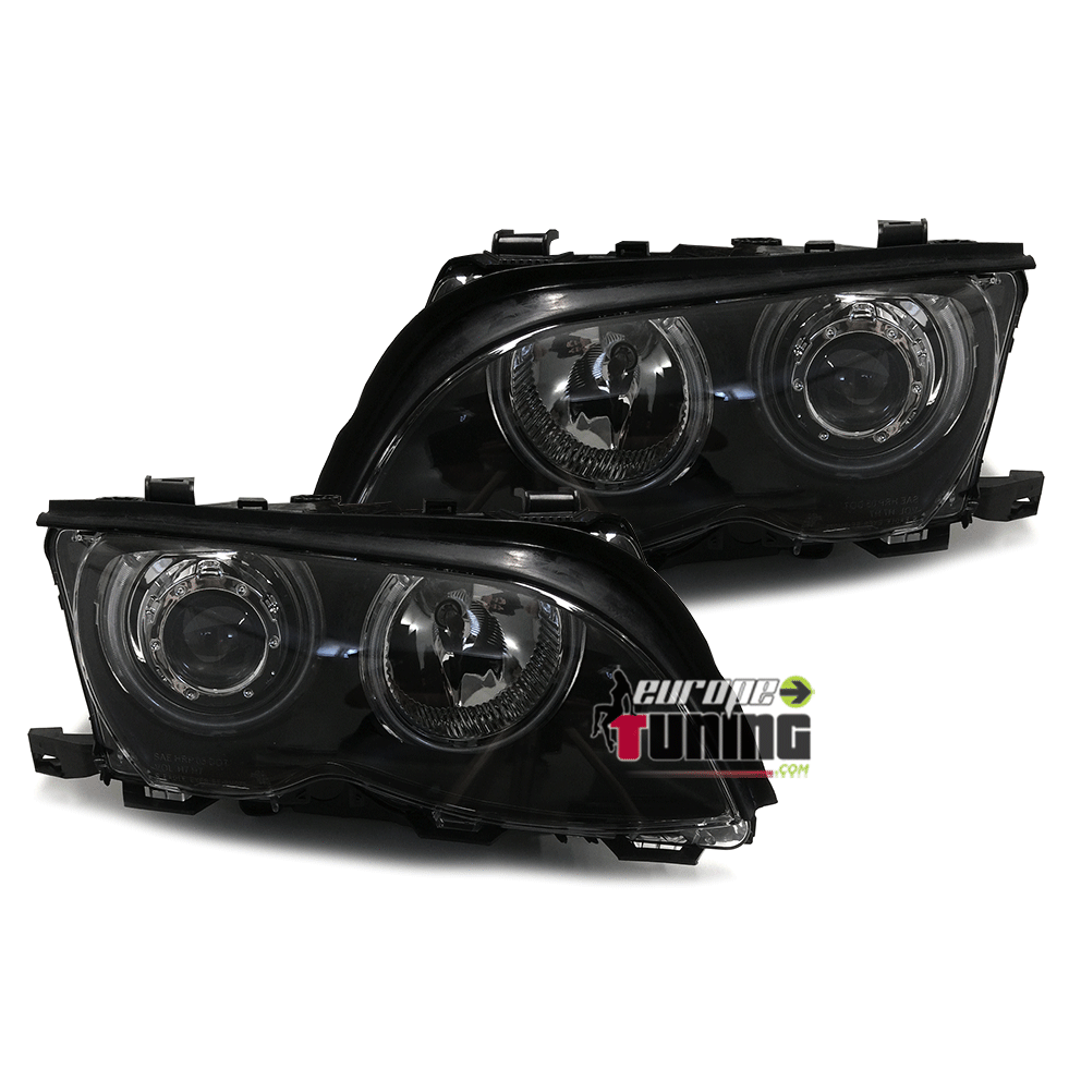 PHARES CCFL ANGEL EYES NOIRS BMW E46 2001-2005 (03631)