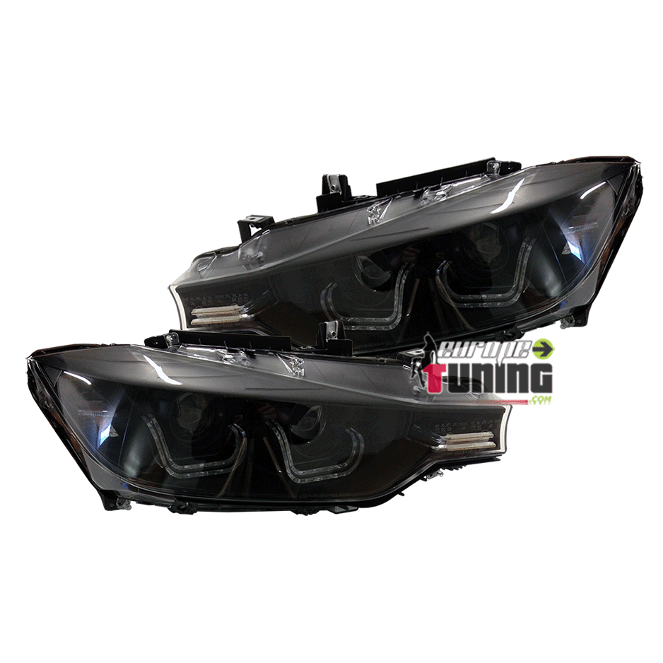 2 PHARES DIURNES NOIRS BMW F30 (03839)