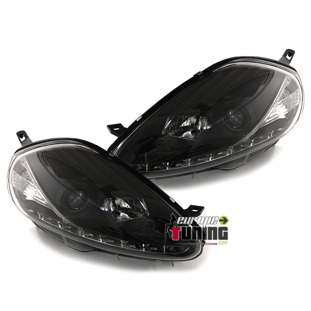 PHARES DRL DIURNES NOIRS GRANDE PUNTO ELECTRIQUES (00352)