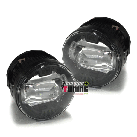 PAIRE D'ANTI BROUILLARD FOND NOIR A LED DIVERS MODELES (03158)