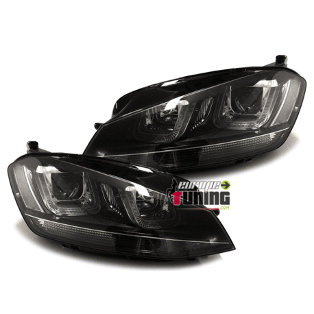 PHARES FEUX AVANTS DE JOUR DIURNES DRL LOOK XENON VOLKSWAGEN VW GOLF 7 (03511)
