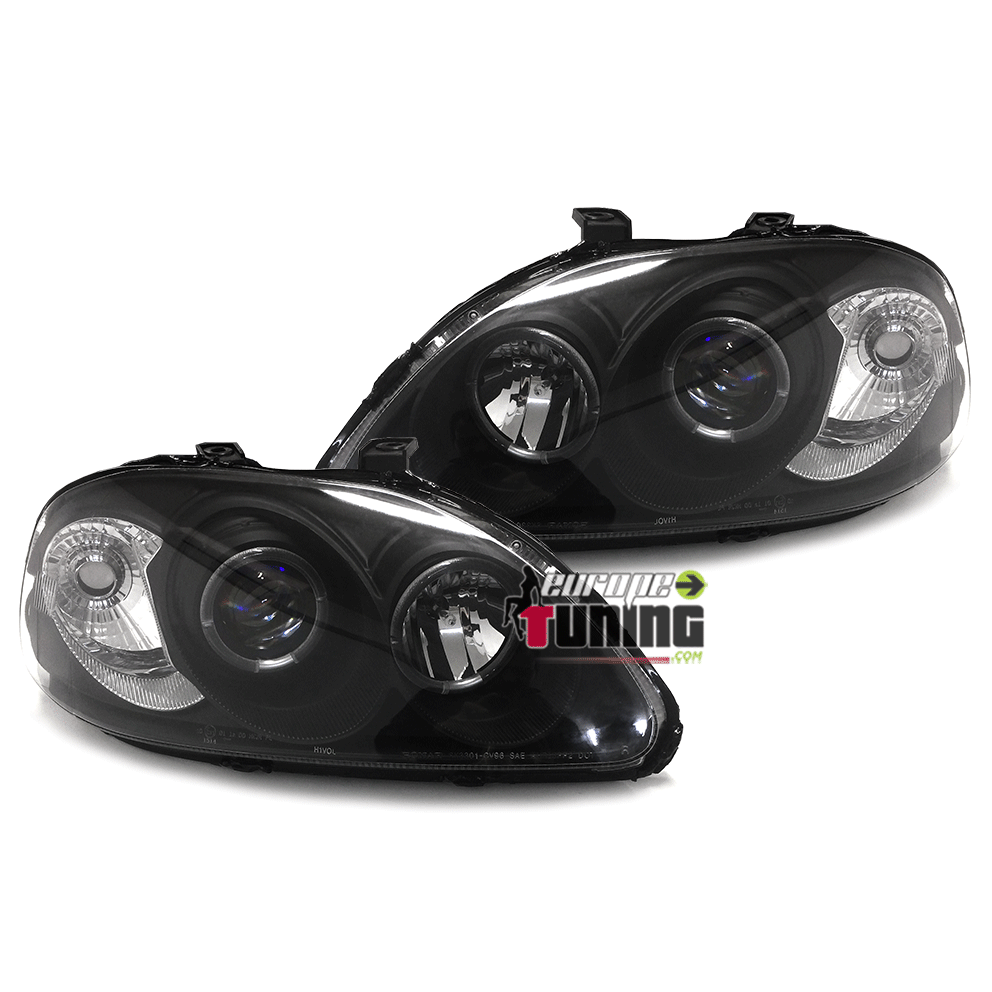 PHARES ANGEL EYES NOIRS HONDA CIVIC PH2 (10765)