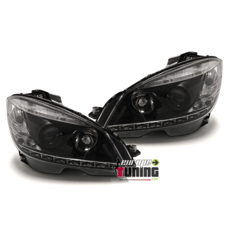 PHARES DIURNES DRLMECREDES W204  NOIRS  (02127)