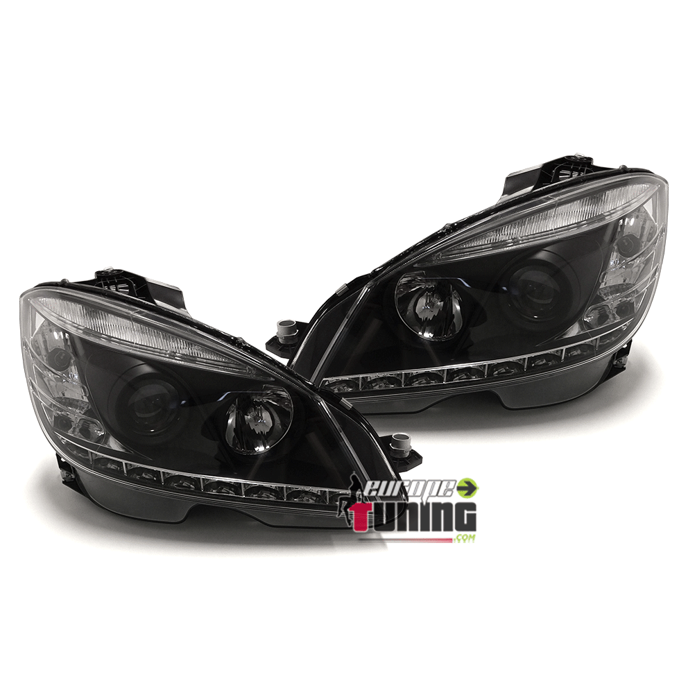 PHARES DIURNES DRLMECREDES W204  NOIRS  (02127)