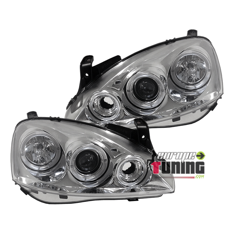 PHARES " ANGEL EYES CHROM " TUNING OPEL CORSA C (10475)