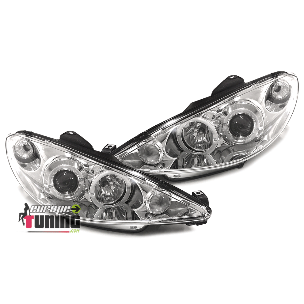 PHARES ANGEL EYES CHROM PEUGEOT 206 ap 2002 (12325)