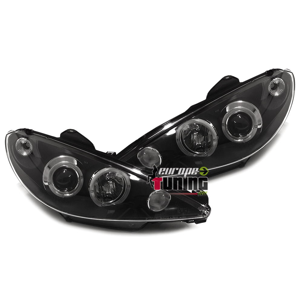 PHARES ANGEL EYES NOIRS PEUGEOT 206 (11043)