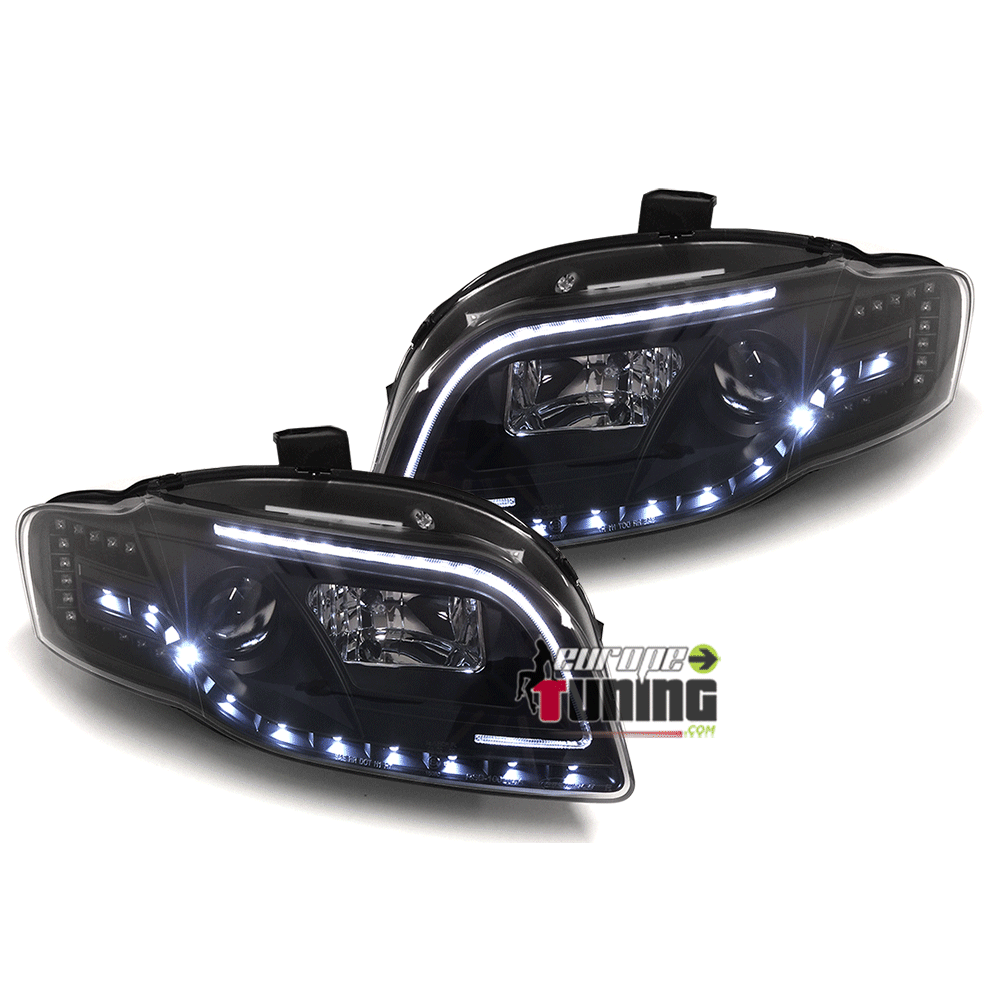 PHARES DEVIL EYES AUDI A4 NOIRS B7 2004-2007 (04367)