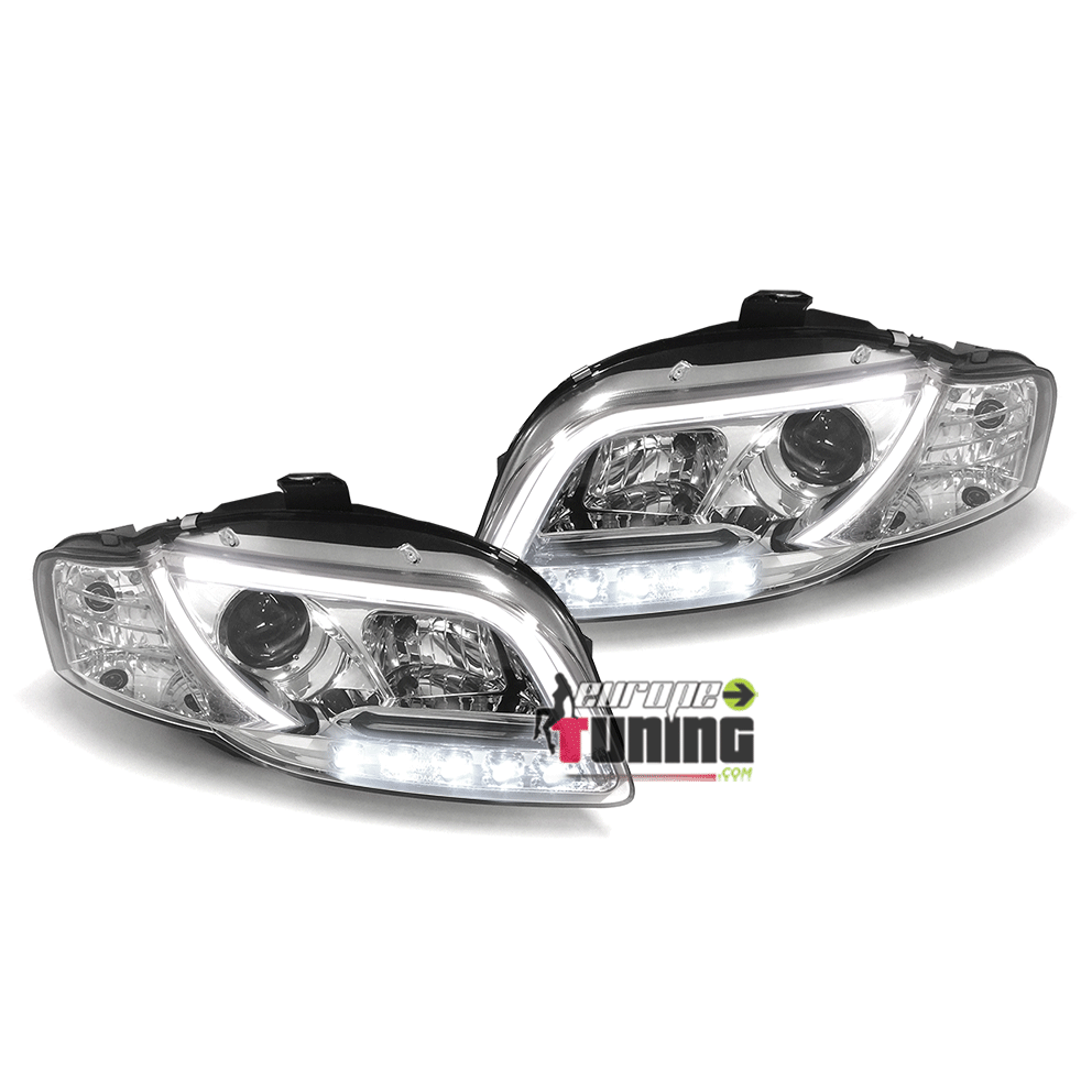 PHARES FEUX AVANTS DE JOUR DIURNES AUDI A4 B7 ap 2004 (04384)
