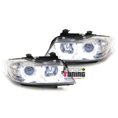 PHARES FEUX AVANTS ANGEL EYES CELIS BMW SERIE 3 E90 & E91 (04476)