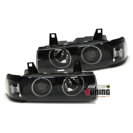 PHARES CCFL ANGEL EYES NOIRS BMW E36 COUPE / CABRIOLET (03504)