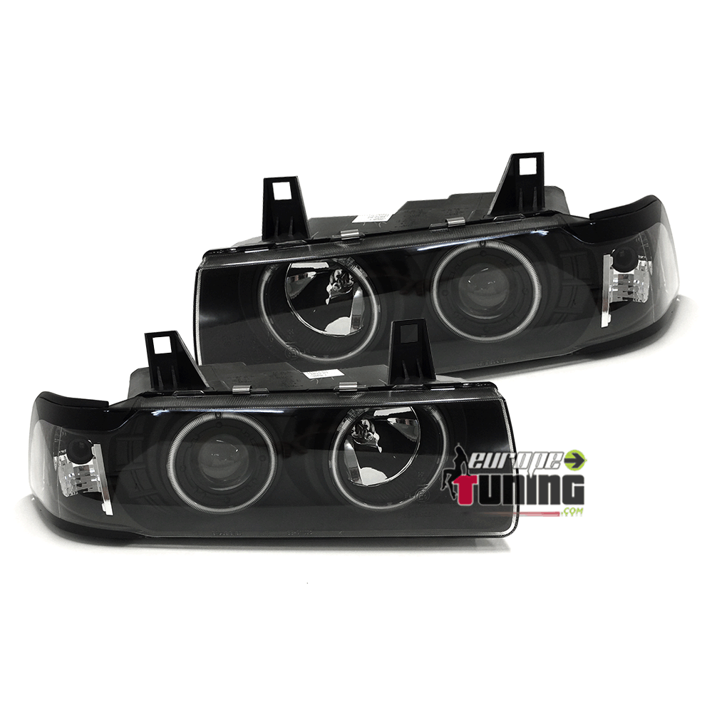 PHARES CCFL ANGEL EYES NOIRS BMW E36 COUPE / CABRIOLET (03504)