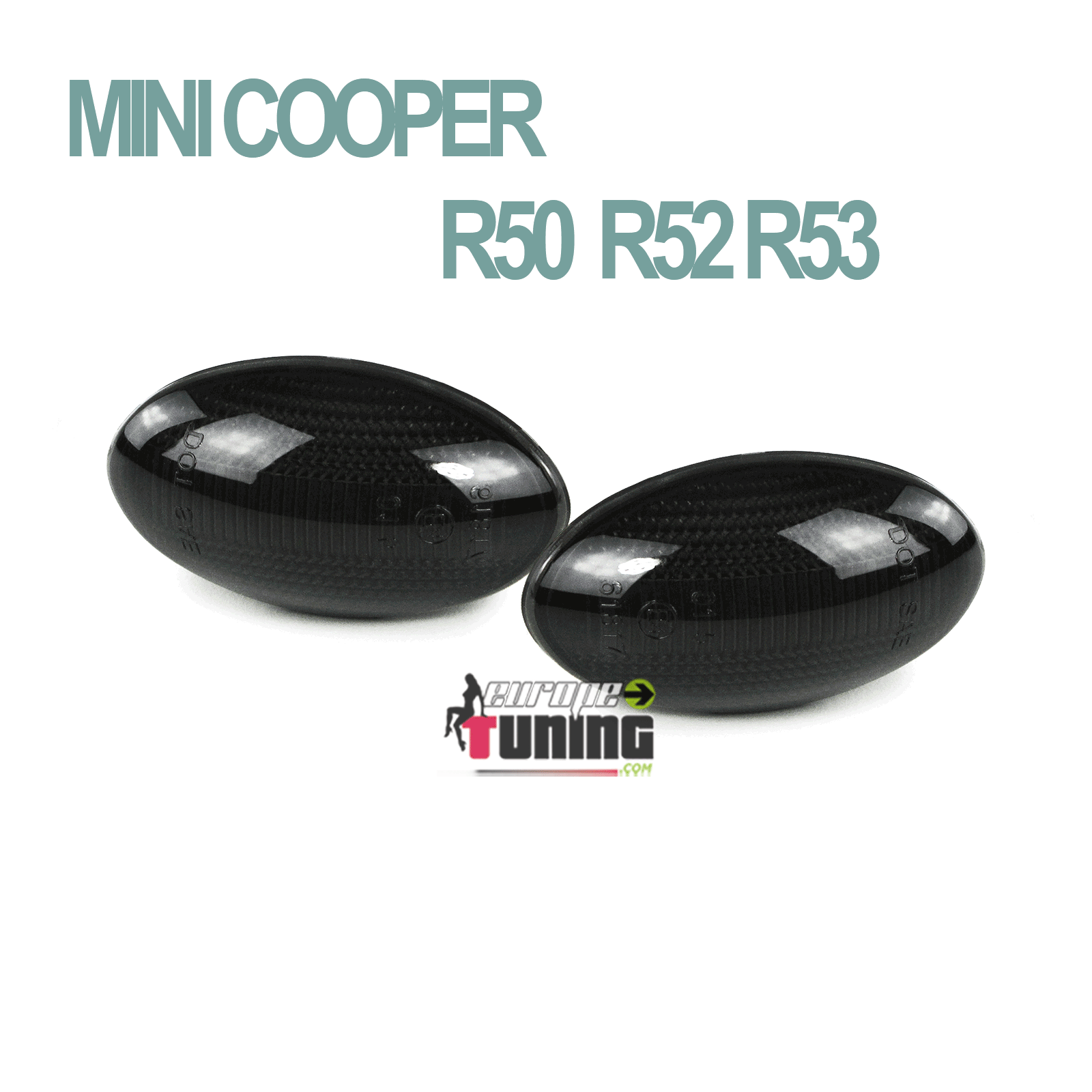 REPETITEURS NOIRS CLIGNOTANTS LEDS MINI COOPER R0 R52 R53 (04882)