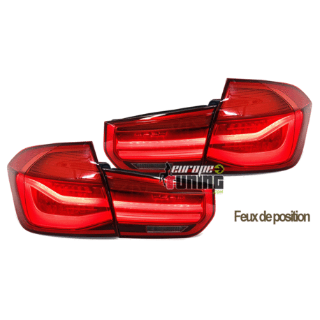 FEUX LED ROUGE BMW SERIE 3 F30 LOOK PHASE 2 POUR PHASE 1 2011-2015 (05364)