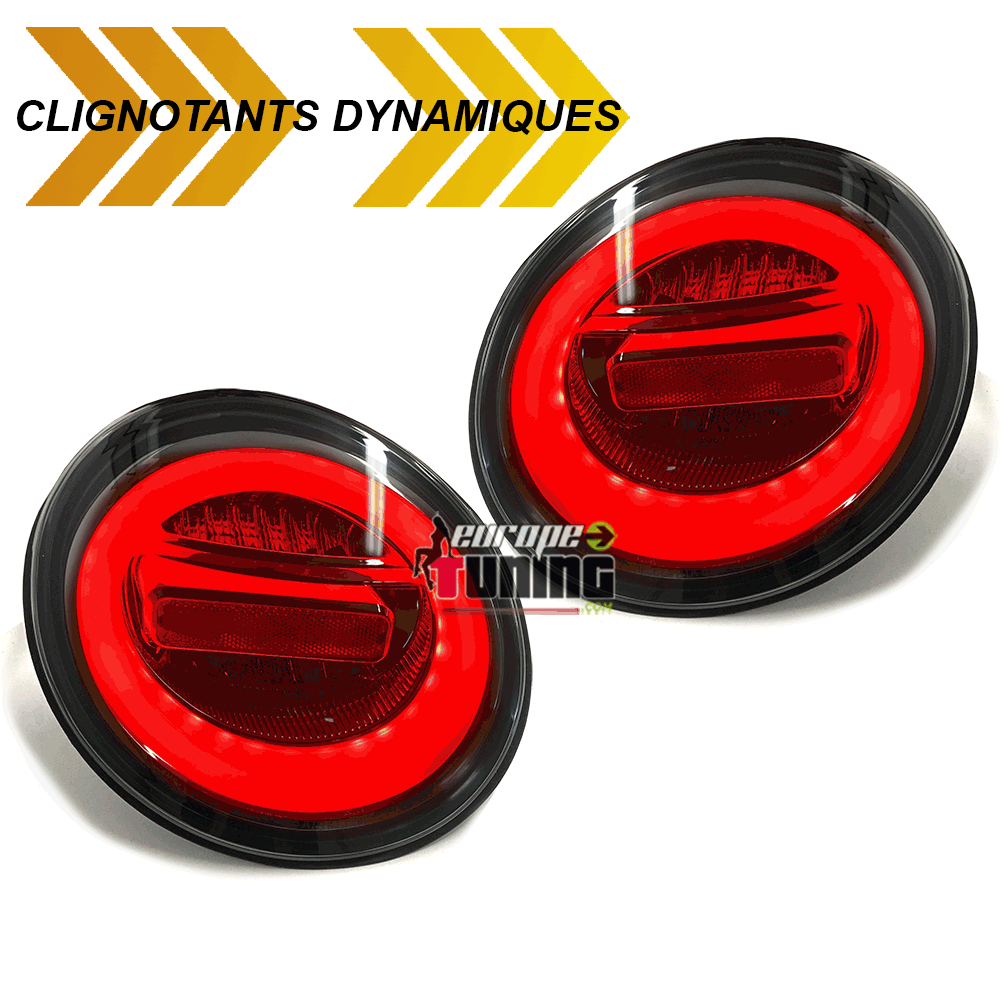 FEUX CELIS NOIRS AVEC CLIGNOTANTS LED SEQUENCIELS VW NEW BEETLE PH1 1998-2005  (05453)