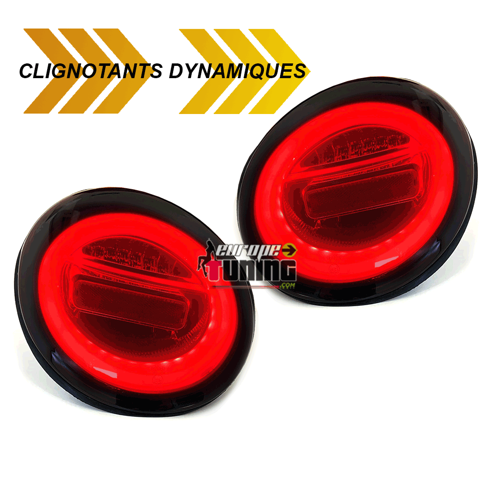FEUX CELIS ROUGES NOIRS AVEC CLIGNOTANTS LED SEQUENCIELS VW NEW BEETLE PH1 1998-2005 (05460)
