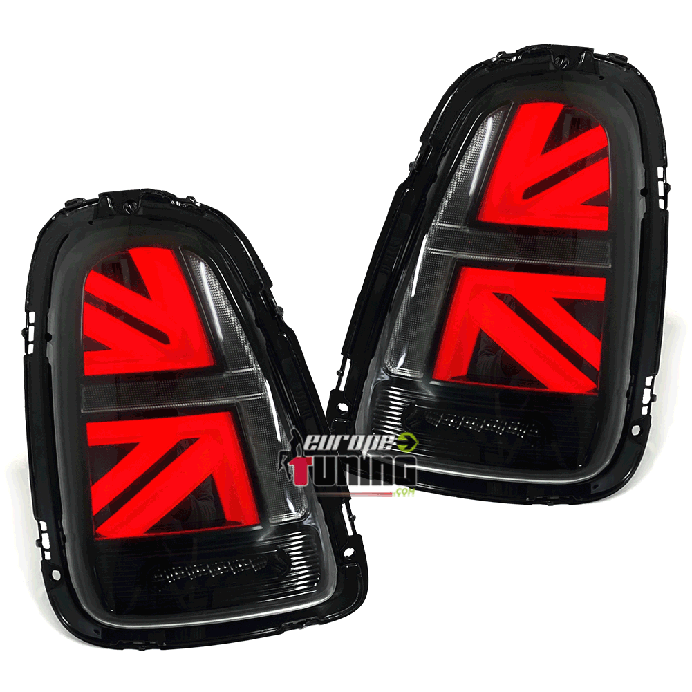 FEUX ARRIERES NOIRS LED UNION JACK MINI COOPER 556 R57 R58 R59 2006-2015 (05597)