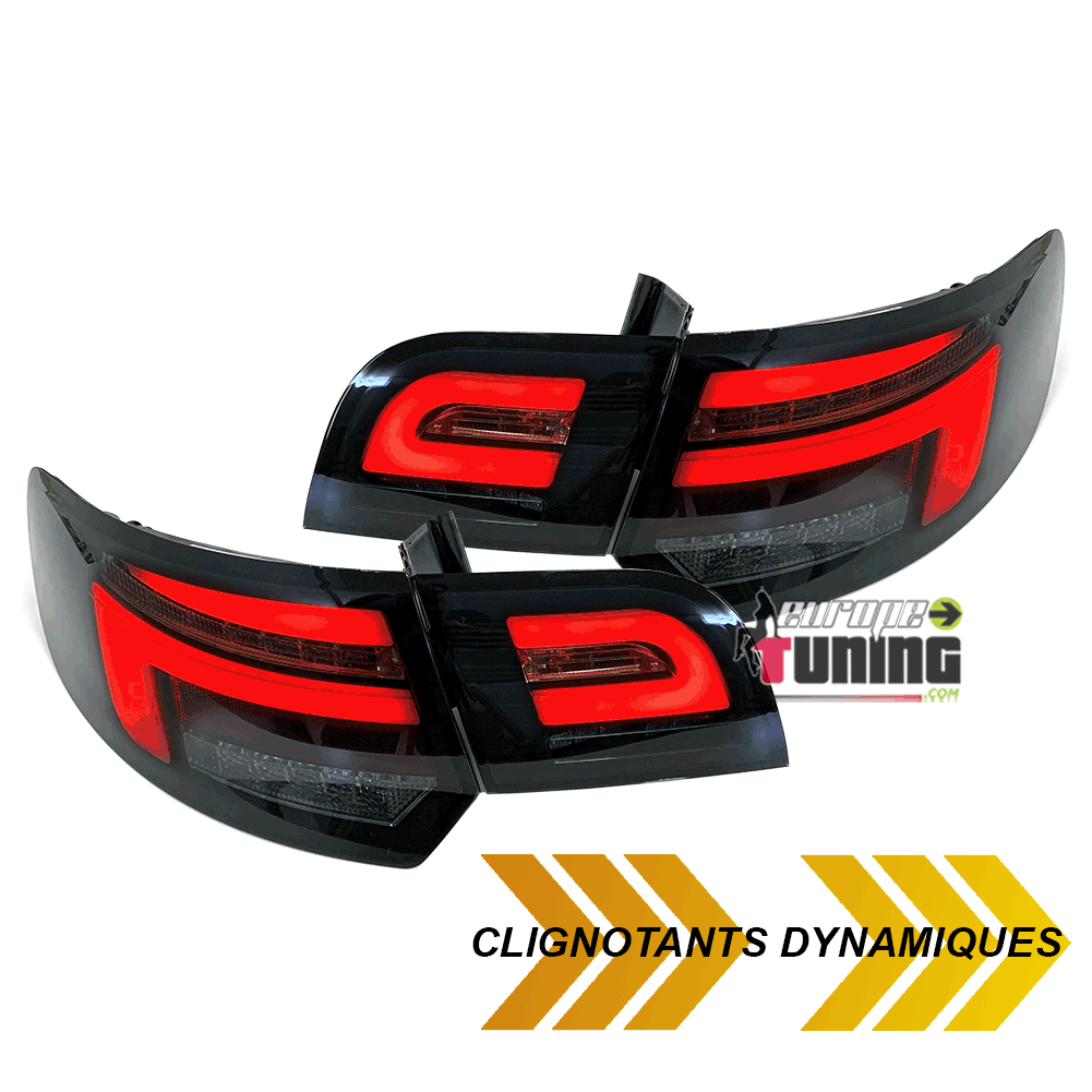 FEUX FUMES NOIRS A CLIGNOTANTS SEQUENTIELS LED AUDI A3 8P SPORTBACK 2008-2012 (05814)