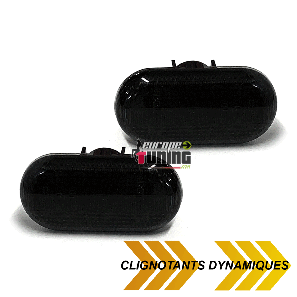 CLIGNOTANTS REPETITEURS SEQUENTIELS LED NOIR RENAULT CLIO II KANGOO II TWINGO ... (06073)