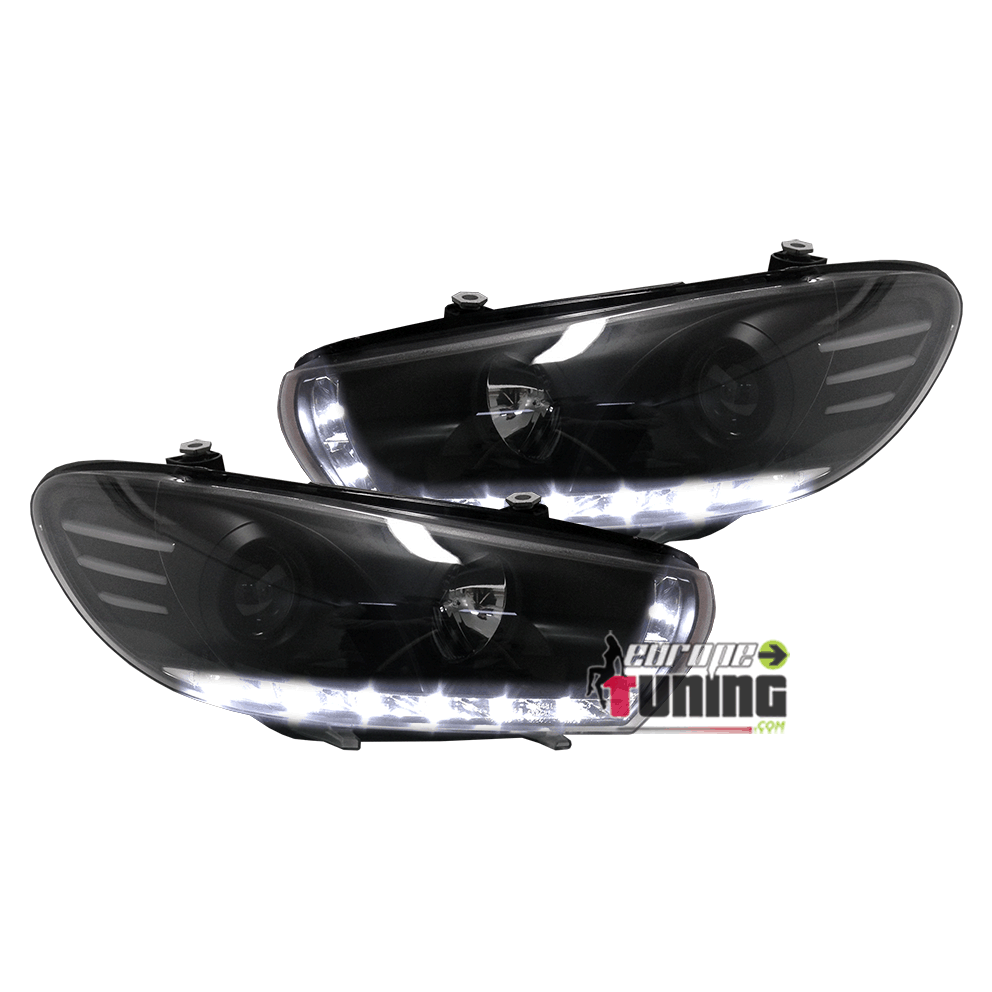 PHARES DIURNES NOIRS POUR VW SCIROCCO R87(00638)